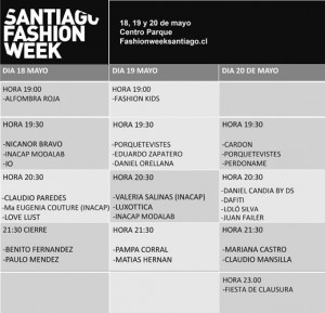 Programación de Santiago Fashion Week 2015