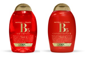Shampoo y acondicionador Vitamina B5. Estos productos ayudan a  nutrir la capa interna del cabello con humedad, mientras repara las áreas dañadas para darle un brillo saludable y vibrante.