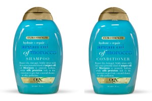 Shampoo y acondicionador de aceite de argán extrafuerte de marruecos entregan hidratación al cabello.