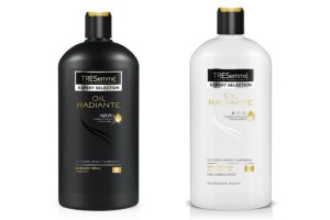 Shampoo y acondicionador Oil Radiante de Tresemmé. Estos productos nutren el pelo seco desde adentro.