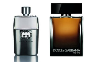 Los perfumes siempre serán un beun regalo: Guilty de Gucci y The One de Dolce & Gabbana.