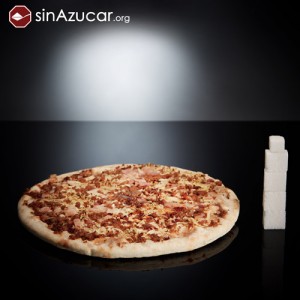 Una pizza barbacoa individual tiene 17g de azúcar, equivalente a 4,2 terrones.