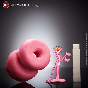 2 Donuts Pantera Rosa (110g) contienen 23,1g de azúcares, equivalente a 5,77 terrones.