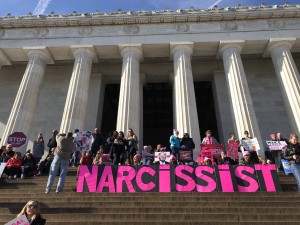 Supporters gather during the Women's March on Washington in Washingto