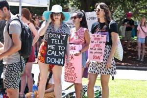 Women's March demonstration in Sydney's Hyde Park