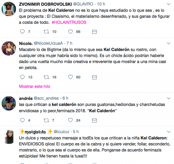 Debate en Twitter por publicidad de Kel Calderon y Bigtime