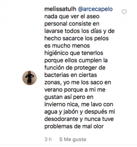Comentarios publicados en Instagram de @rociotoscanoactriz
