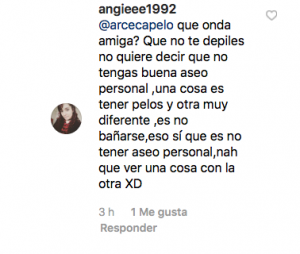 Comentarios publicados en Instagram de @rociotoscanoactriz
