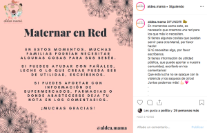 Imagen: Instagram @aldea.mama